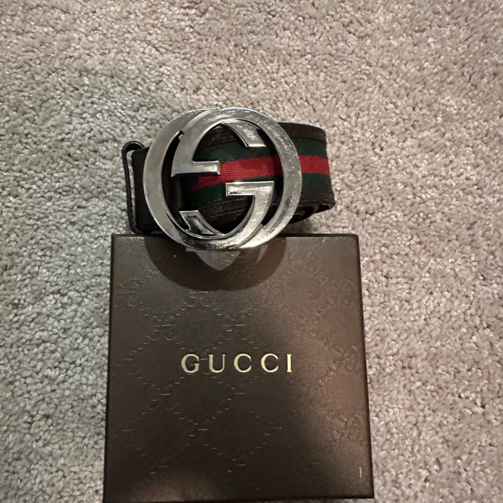 Gucci Black Leather Belt